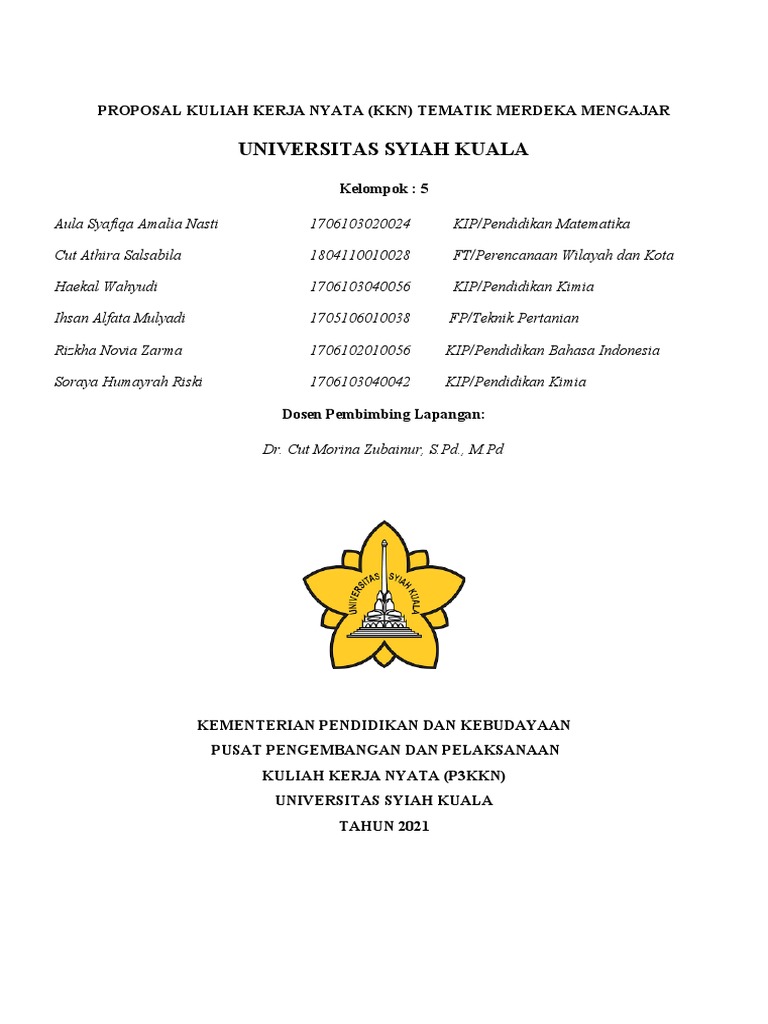 Matriks Kegiatan KKN Tematik 2021 | PDF