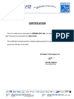 Certification: Northgate Technologies, Inc