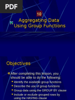 Lecture 6 - Aggregating Data Using Group Functions (1)