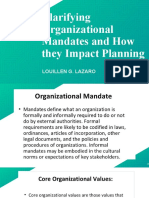Clarifying Organizational Mandates and How They Impact Planning