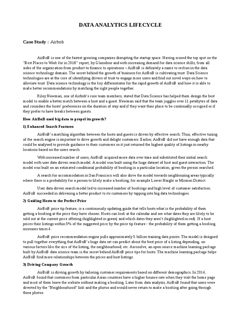 Airbnb Data Analytics Case Study | PDF | Apache Hadoop | Airbnb