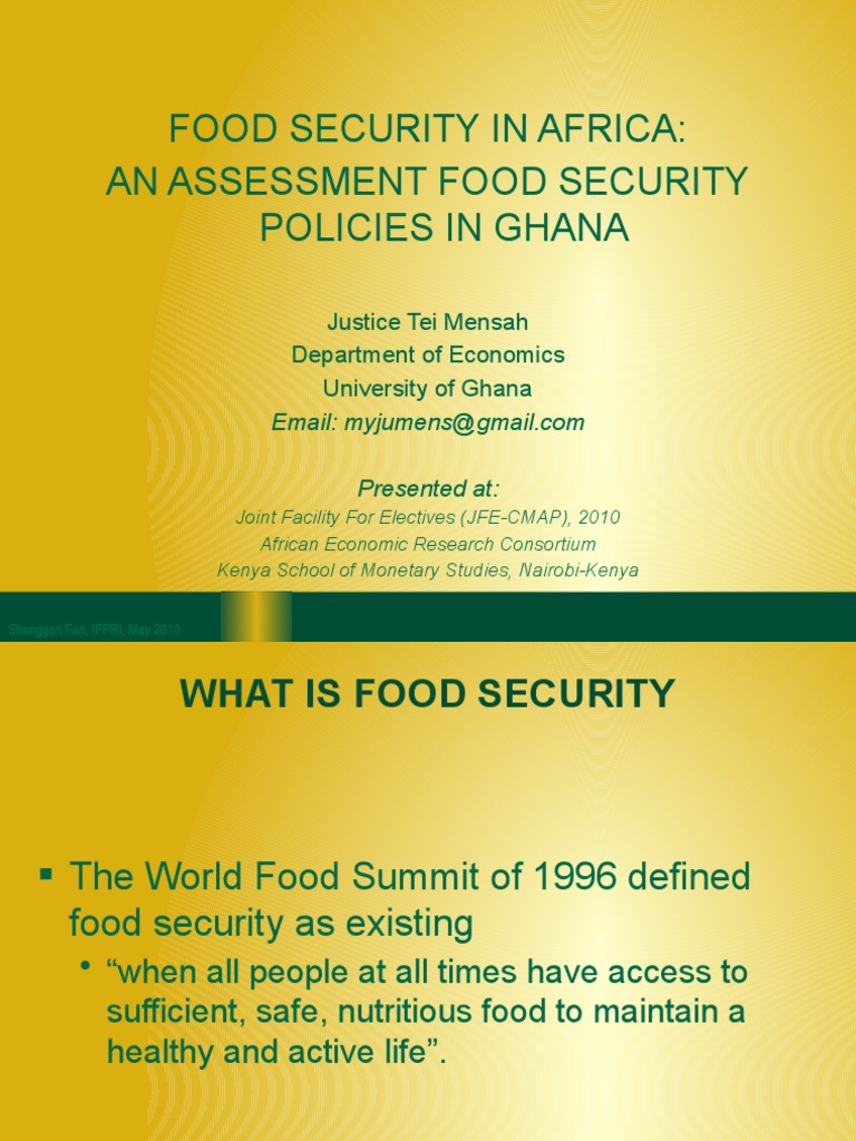 Ghana Food Security Policies Analysis | PDF | Food Security | Poverty