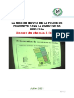 La Mise en Œuvre de La Police de Proximite Dans La Commune de Kinshasa - Rapport Version Provisoire