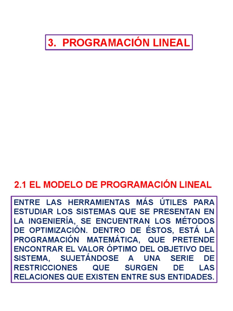 Optimización en Programación Lineal | PDF | Optimización Matemática ...