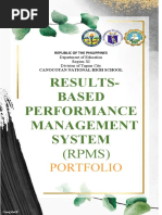 Results-Based Performance Management System: (RPMS)