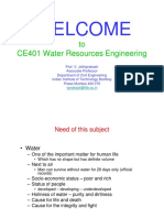 Welcome: To CE401 Water Resources Engineering