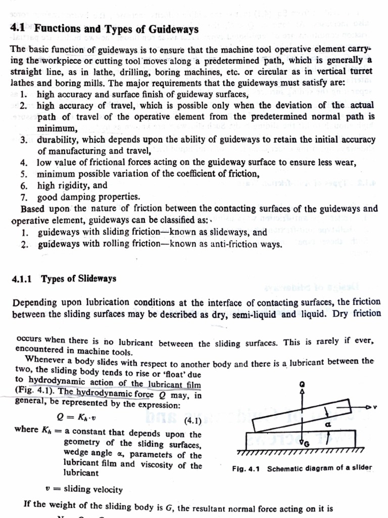 4.t . Functions and Types of Guideways | PDF | Friction | Lubricant
