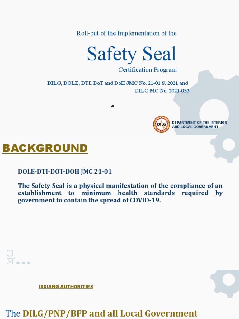 Safety Seal Certification Program Guide | PDF | Health Sciences ...