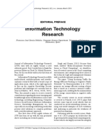 Information Technology Research: Editorial Preface