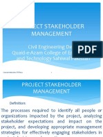 Project Stakeholder Management