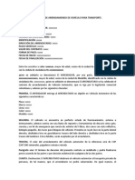 Contrato de Arrendamiendo de Vehículo para Transporte