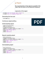 Verification of Sampling Theorm: "Enter The Message Signal Frequency" "Enter The Sampling Frequency"