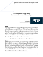 Papel Da Sociedade Civil em Prol Da Boa Governação - o Caso de Moçambique