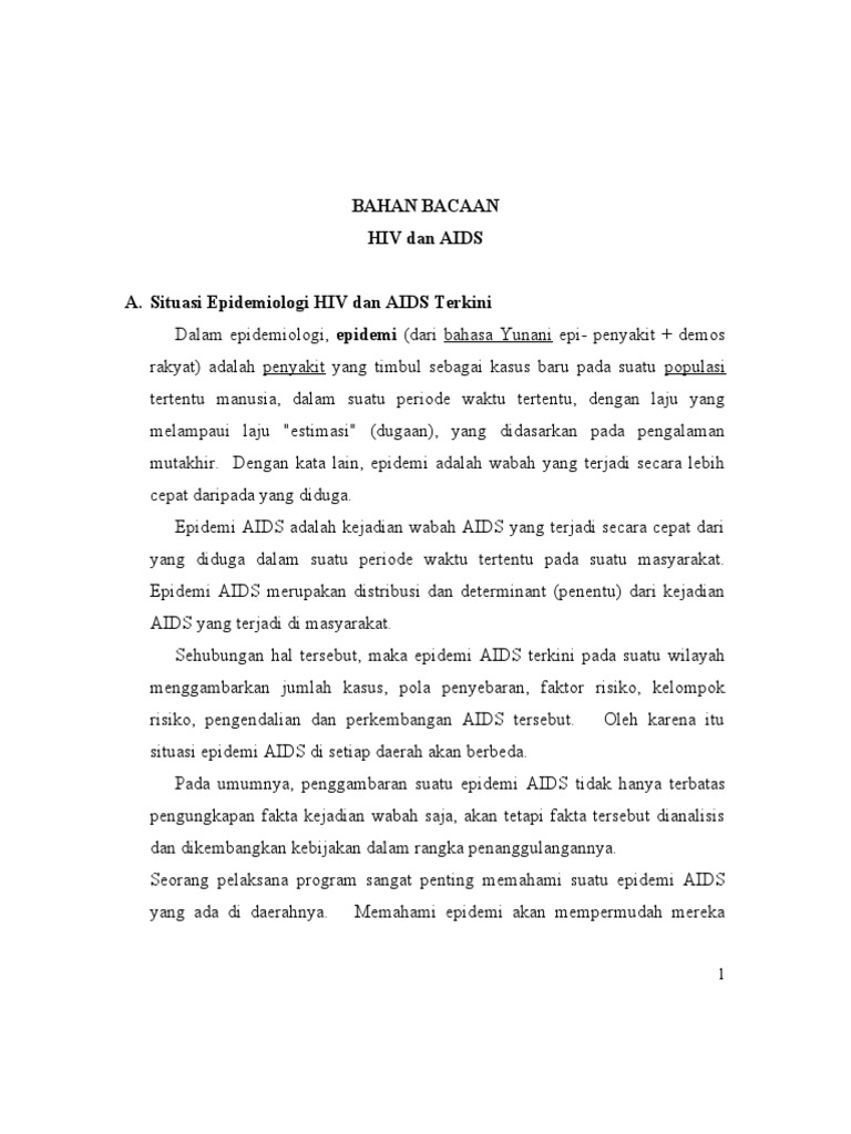 Bahan Bacaan Hiv, Aids Dan Ims | PDF