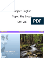 Subject: English Topic: The Brook