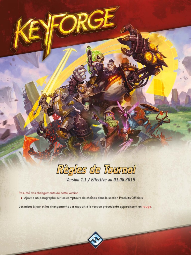 kf00 Keyforge Tournament Rules 1.1 Amf | PDF | Manche (baseball) | Loisirs