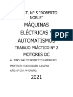 Máquinas Eléctricas Y Automatismos: E.E.S.T. #5 "Roberto Noble"