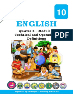 English: Quarter 4 - Module 2: Technical and Operational Definitions
