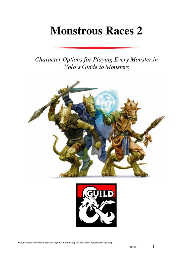 Monstrous Races 2 | PDF | Wizards Of The Coast | Werewolves