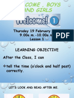 Unit 1 Welcome Lesson 1 - 18.02.2021