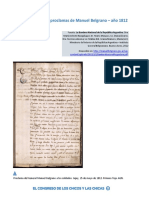Cartas Documentos Belgrano 1812