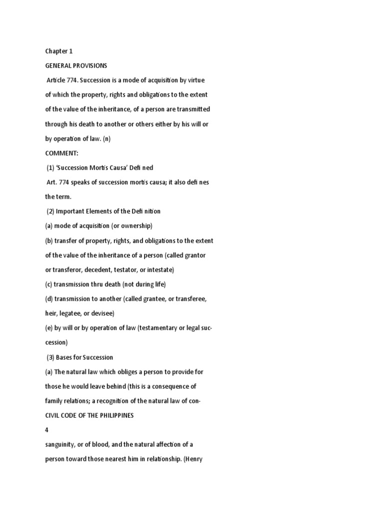 Article 776: Succession Overview | PDF | Law