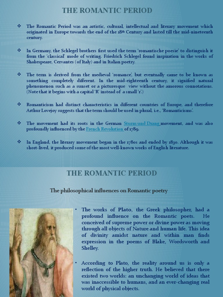 The Romantic Period Sturm Und Drang French Revolution PDF