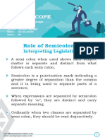 Taxlawscope: Role of Semicolon ( )