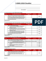 ISO 45001 Checklist