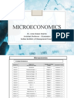 Microeconomics: Dr. Arun Kumar Bairwa Assistant Professor - Economics Indian Institute of Management Ranchi