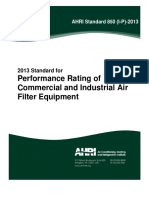 Performance Rating of Commercial and Industrial Air Filter Equipment