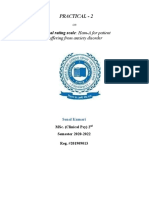 Practical - 2: Clinical Rating Scale: Ham-A For Patient
