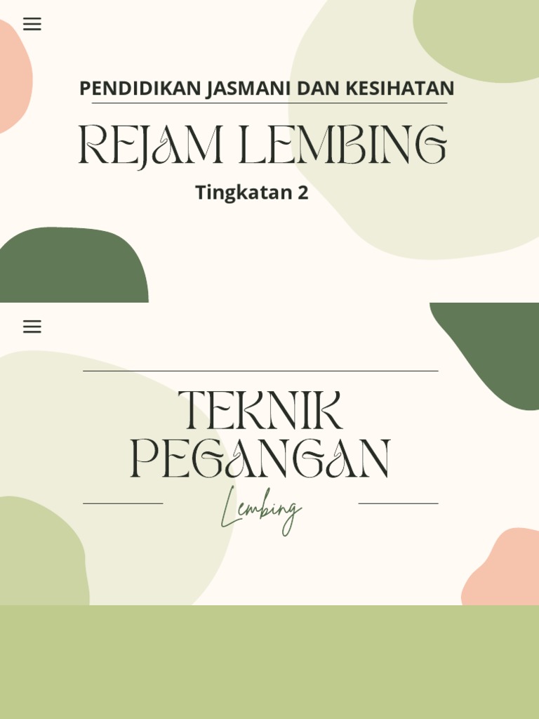 Teknik Rejam Lembing Tingkatan 2 | PDF