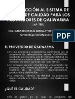 Introduccion Al Sistema de Gestion de Calidad para Los Proveedores de Qaliwarma