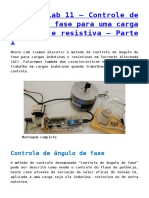 Arduino Lab 11 Controle de Ângulo de Fase para Uma Carga Indutiva e Resistiva Parte 1