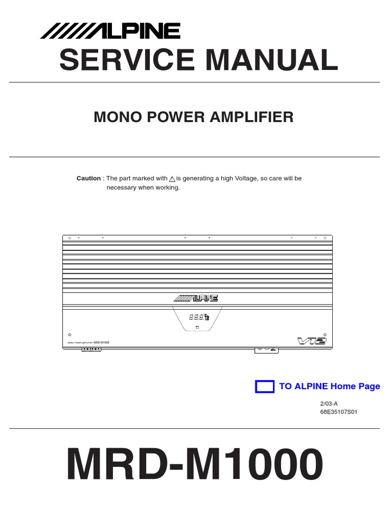 Service Manual MRDM1000 PDF Fuse (Electrical) Field Effect