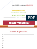 Introduction To SPSS For Windows, VERSION20
