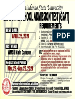 Western Mindanao State University: Graduate School Admission Test (Gsat)