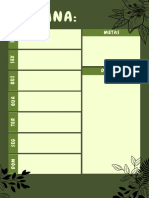 Martian Green Clouds General Weekly Schedule