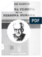 Para Una Filosofia de La Persona Humana - Jacques Maritain