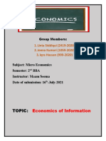 Micro Economic Presentation ON INFORMATION OF ECONOMICS
