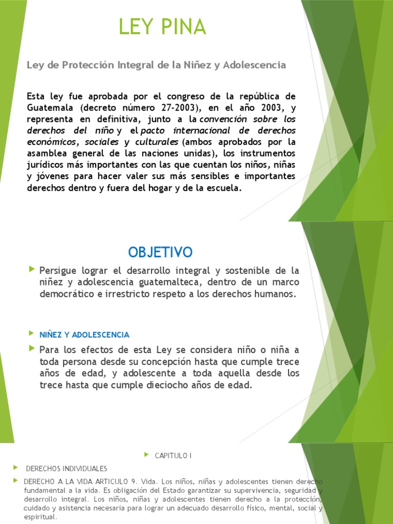 Presentación de La Ley Pina | PDF | Abuso infantil | Invalidez