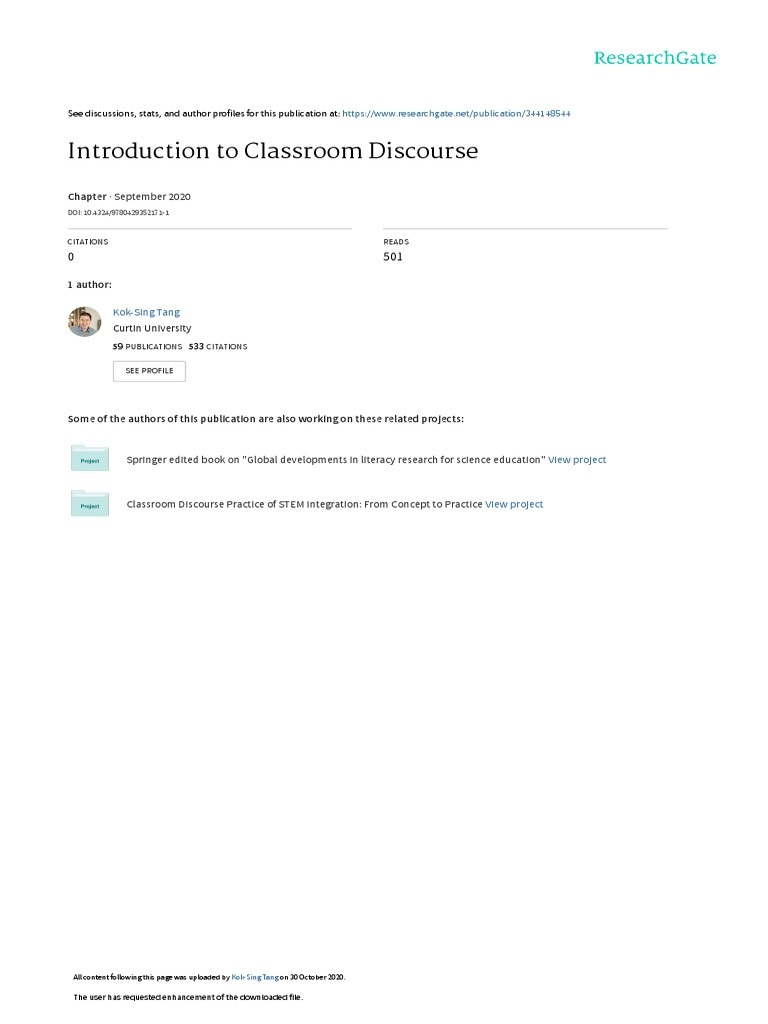 Discourse Strategies For Science | PDF | Teachers | Science