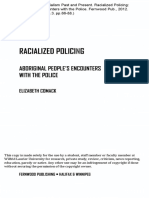 Comack - Colonialism Past and Present - Racialized Policing - Aboriginal Peoples's Encounters With The Police