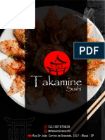 Cardápio Takamine Sushi Atualizado