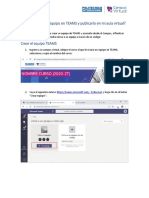 Cómo Crear Equipo TEAMS y Asociarlo en El Curso