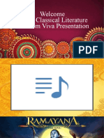 Welcome Indian Classical Literature End-Sem Viva Presentation