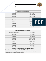 Bell Schedule