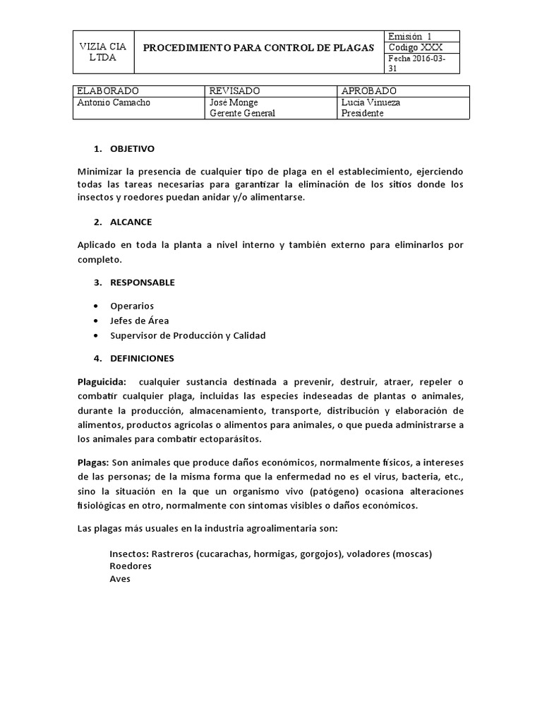Método de Control de Plagas | PDF | Plaga (organismo) | Pesticida