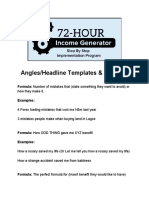 Angles/Headline Templates & Samples: Formula: Number of Mistakes That (State Something They Want To Avoid) or